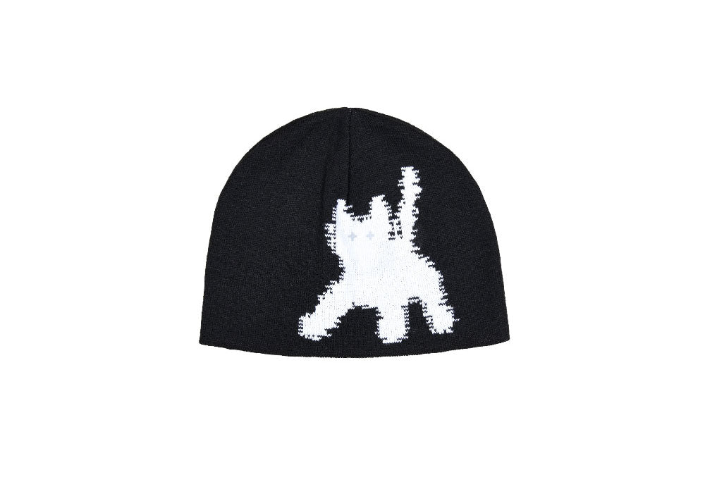 AEAE -  FLASHED CATS EYE BEANIE - [BLACK]