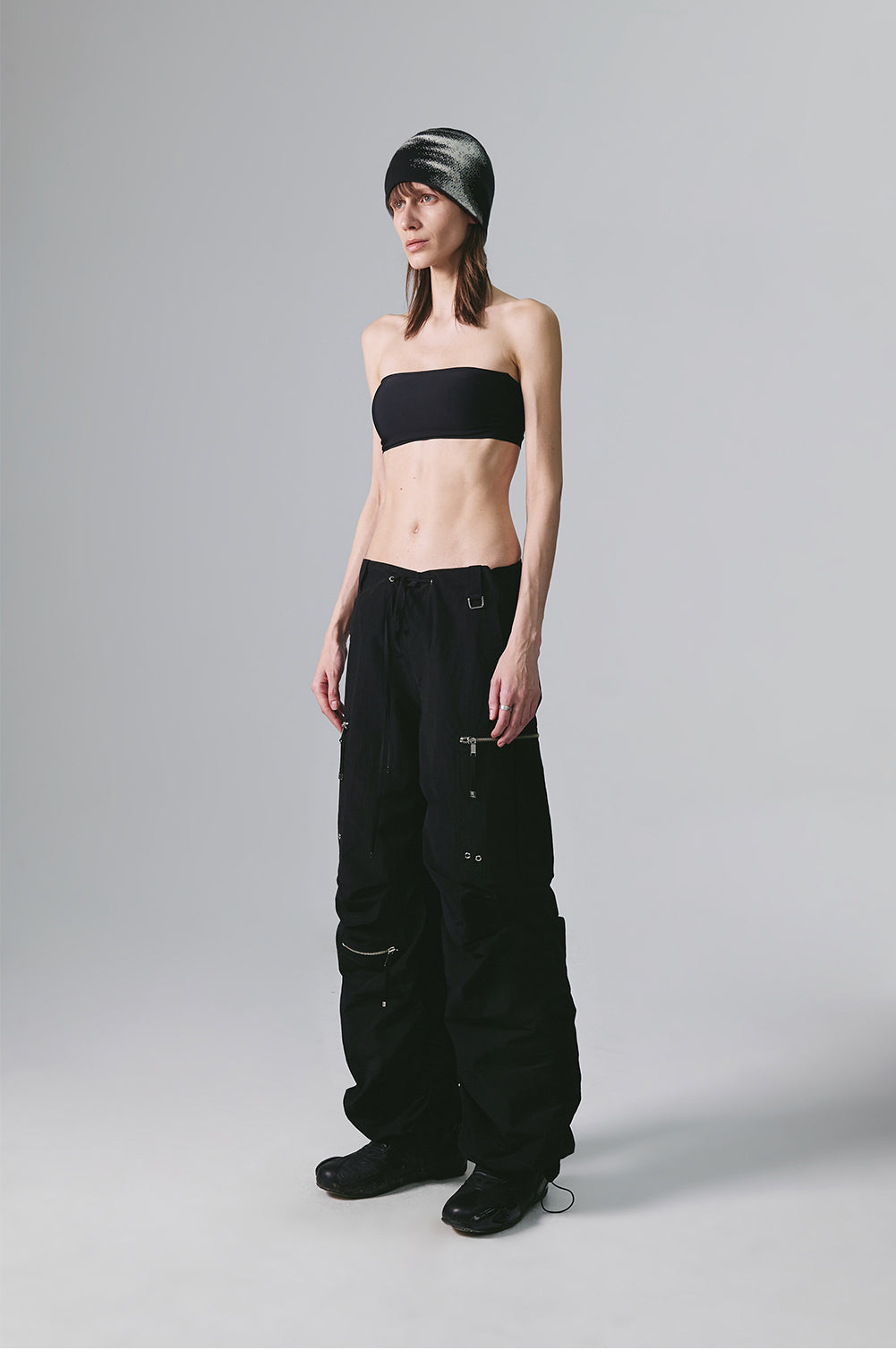 NACHE- PUCKERING JOGGER PANTS (UNISEX) BLACK