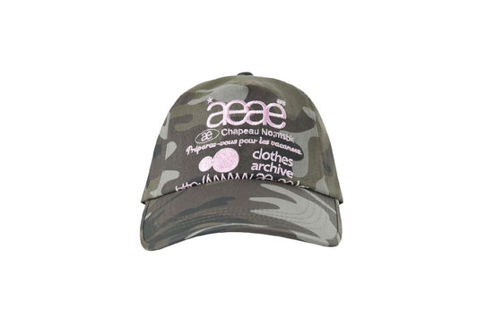 AEAE -  WEB LOGO CAMO 5 PANNEL CAP - [GREEN]