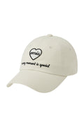 HEART WAPPEN BALL CAP-CREAM