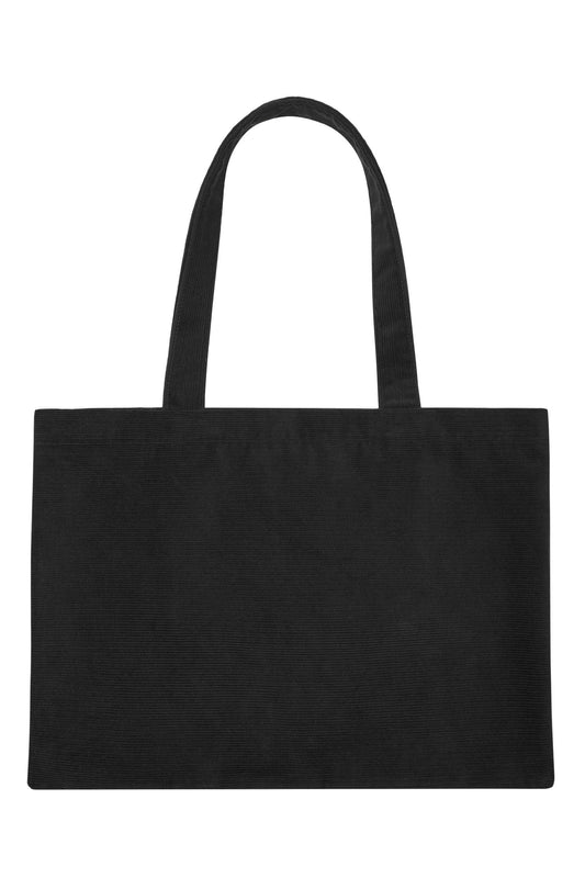 CORDUROY ECO BAG-BLACK