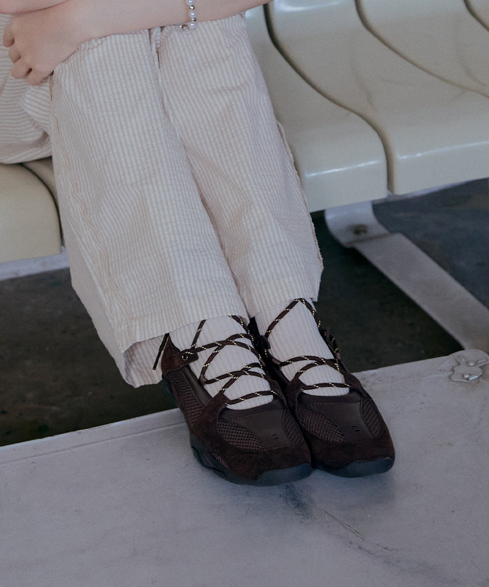 ROCKFISH WEATHERWEAR - NICOLE WEAVING LACEUP SNEAKERS V2 / CHOCO