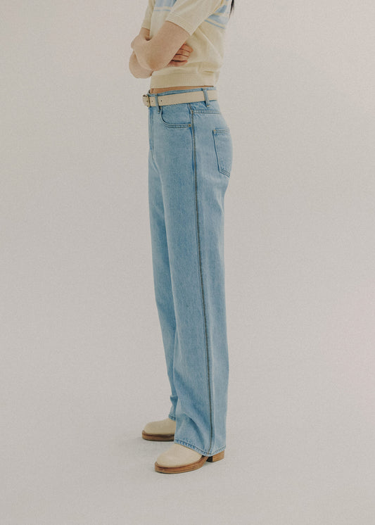 GROVE -  YVONE DENIM PANTS [2COLOR]