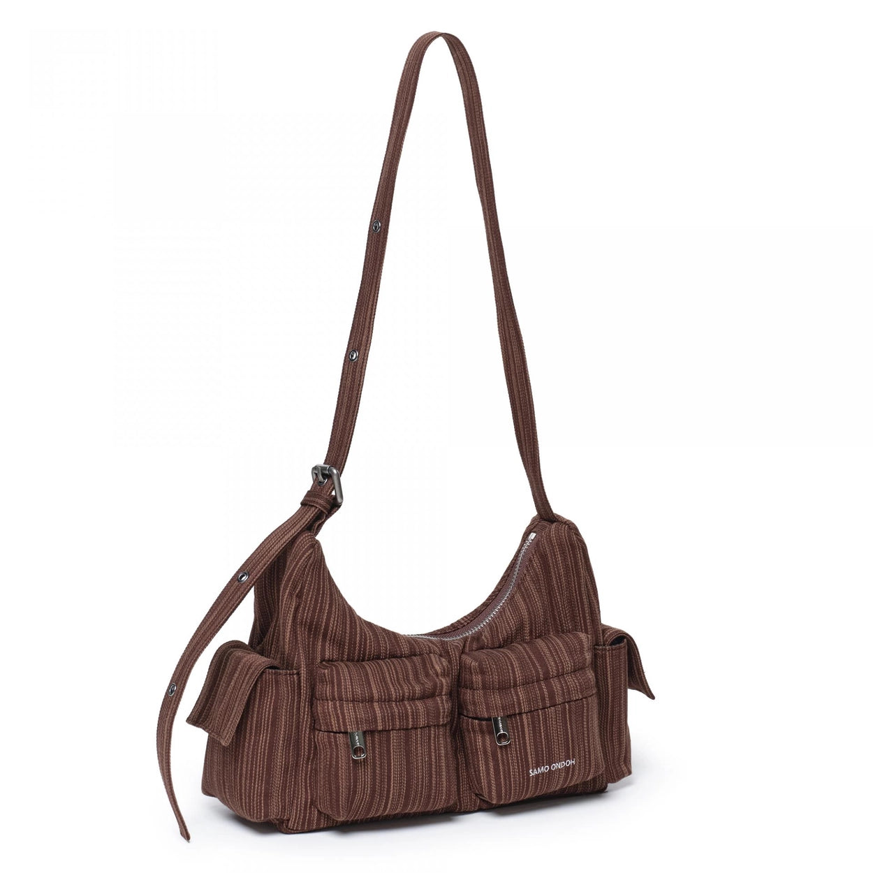 SAMO ONDOH - pocket mug bag M stripe brown