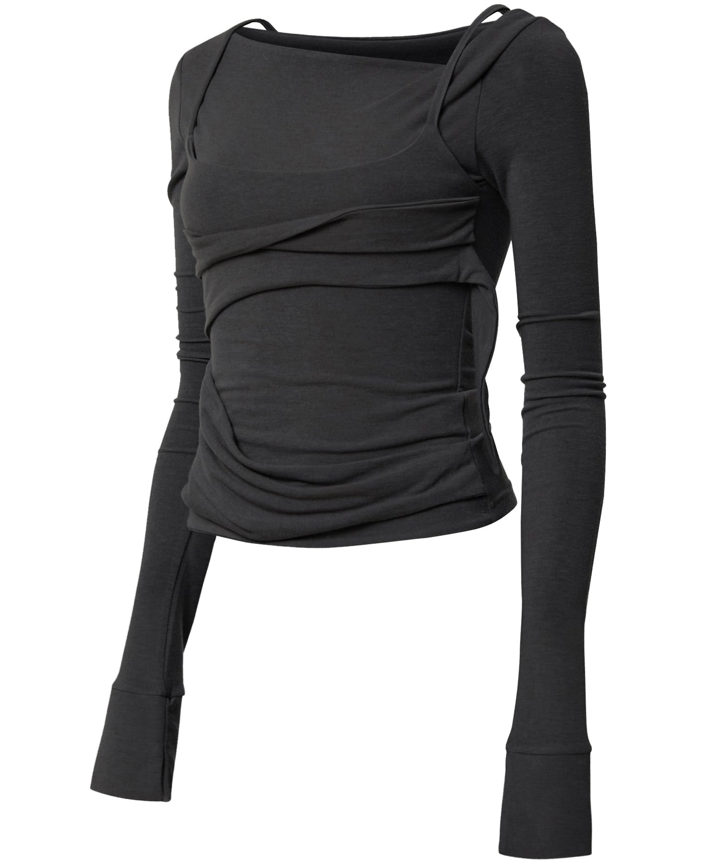 FLAREUP - Layered Bustier Long Sleeve / Black