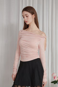 PAIN OR PLEASURE -  LYNN SHIRRING TOP pink