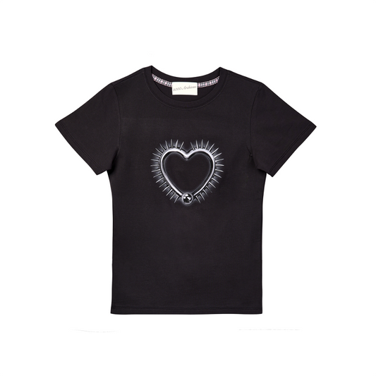 2000 ARCHIVES -  SPIKE HEART T SHIRTS (BLACK)