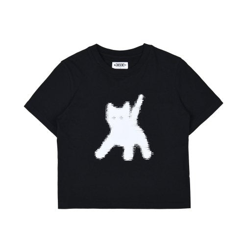 AEAE -  FLASHED CATS EYE CROP T-SHIRTS [BLACK]