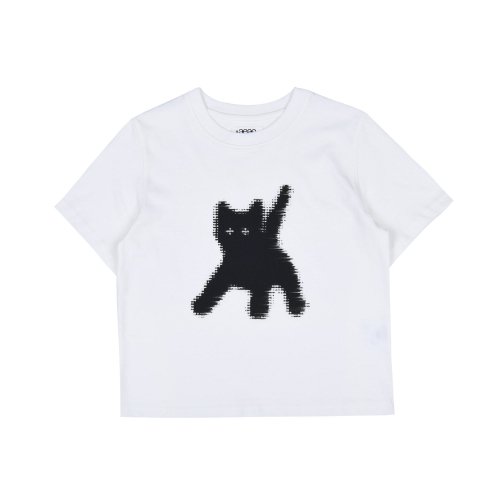 AEAE -  FLASHED CATS EYE CROP T-SHIRTS [WHITE]