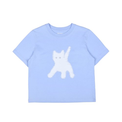 AEAE -  FLASHED CATS EYE CROP T-SHIRTS [SKYBLUE]