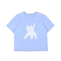 AEAE -  FLASHED CATS EYE CROP T-SHIRTS [SKYBLUE]