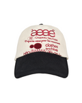 AEAE -  WEB LOGO 5PANNEL CAP / ECRU BLACK (Dispatch in 48hrs)