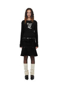 CERRIC -  STRAP FLARED CARGO SKIRT / BLACK