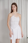 PAIN OR PLEASURE -  ORCHID TUBE DRESS white