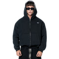 PUSH PUSH - PP FLIPSIDE ZIP HOODIE / Black Mono Gingham