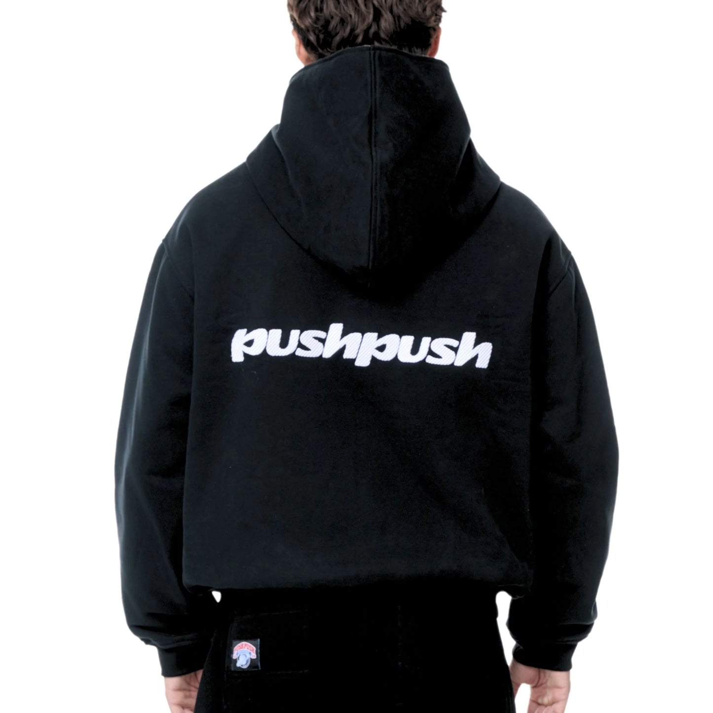 PUSH PUSH - PP FLIPSIDE ZIP HOODIE / Black Mono Gingham