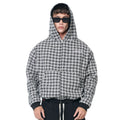 PUSH PUSH - PP FLIPSIDE ZIP HOODIE / Black Mono Gingham