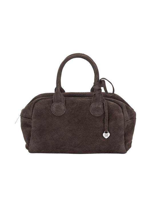 MARGESHERWOOD -SOFT BOWLING BAG_choco brown suede