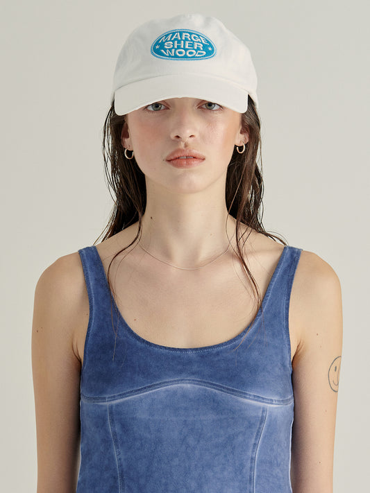 MARGESHERWOOD - LOGO PATCH BALLCAP_white