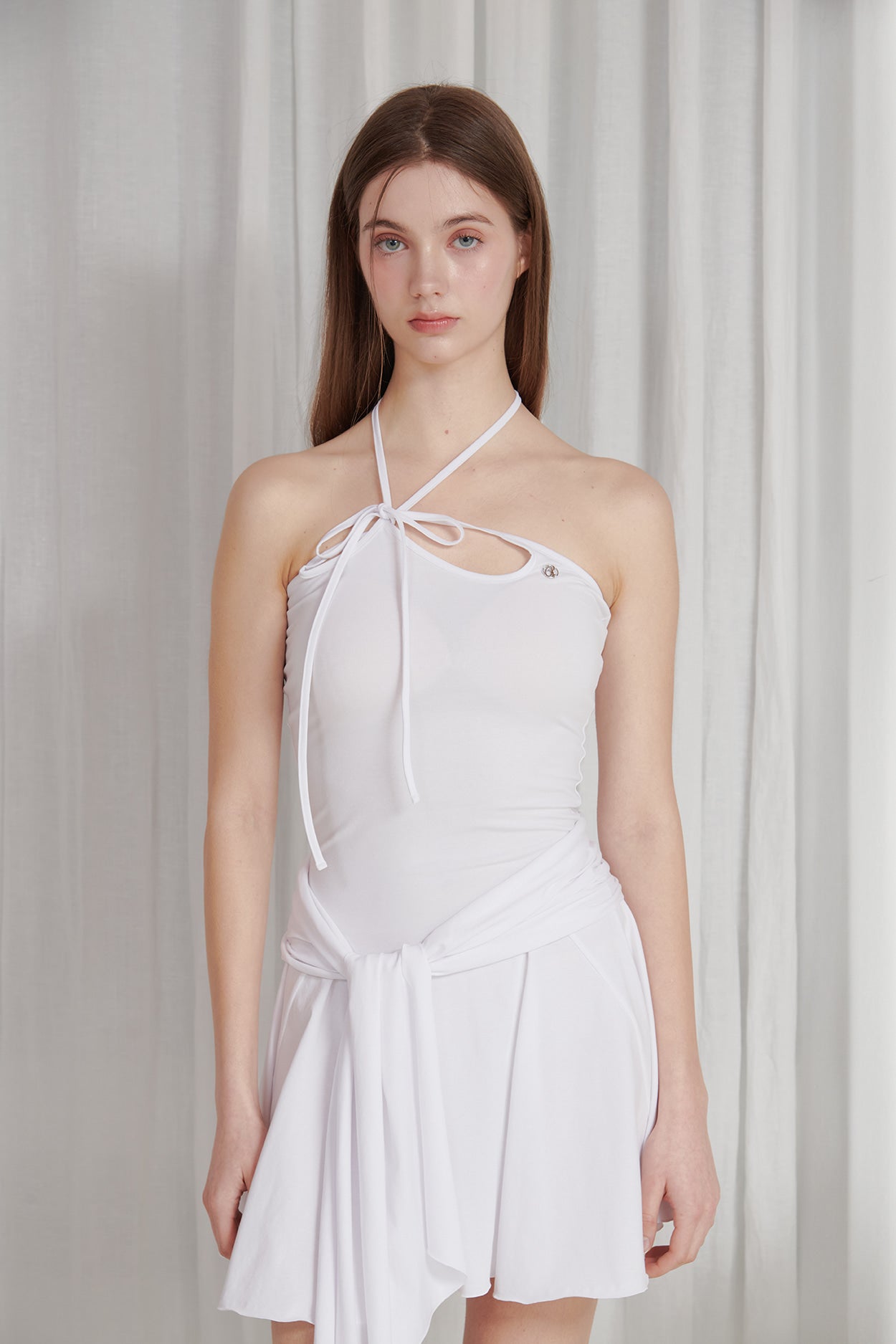 PAIN OR PLEASURE -  ORCHID TUBE DRESS white