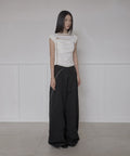 FLAREUP - Asymmetrical Wide Pants / Black