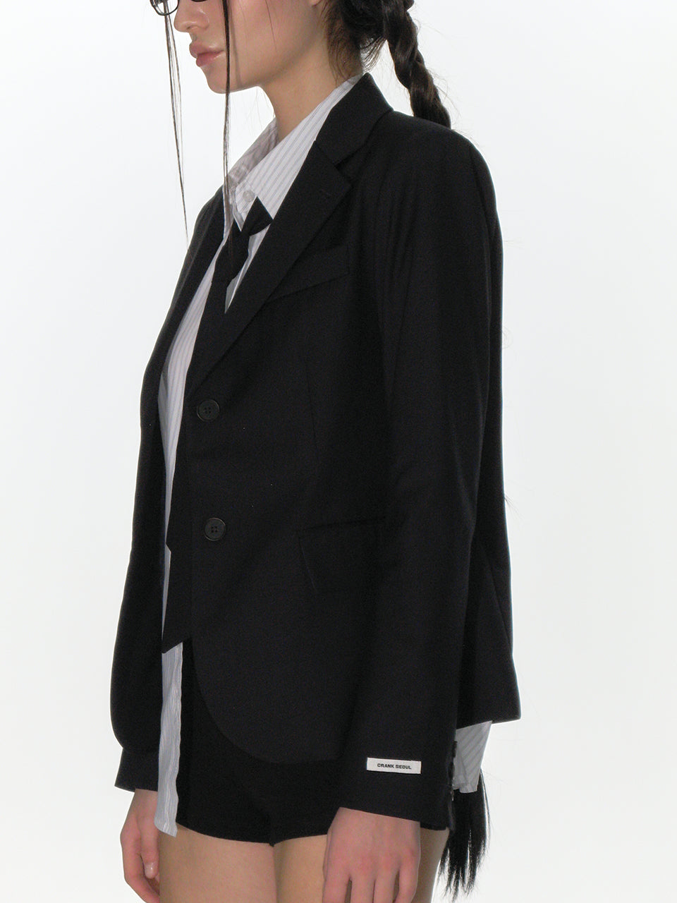 CRANK -  CLASSIC BLAZER & NECKTIE SET_DARK NAVY