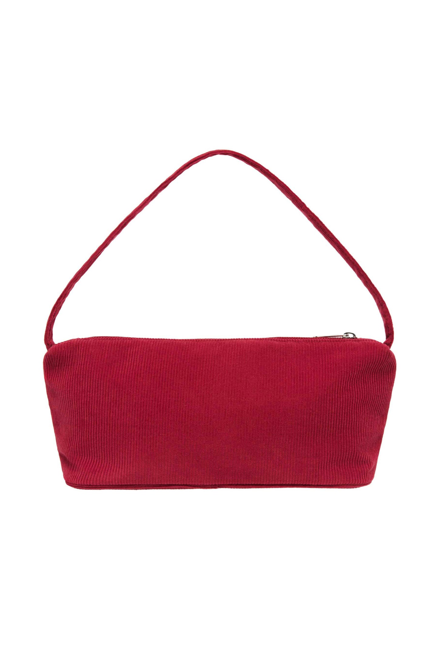 CORDUROY DAILY LONG HOBO BAG-RED