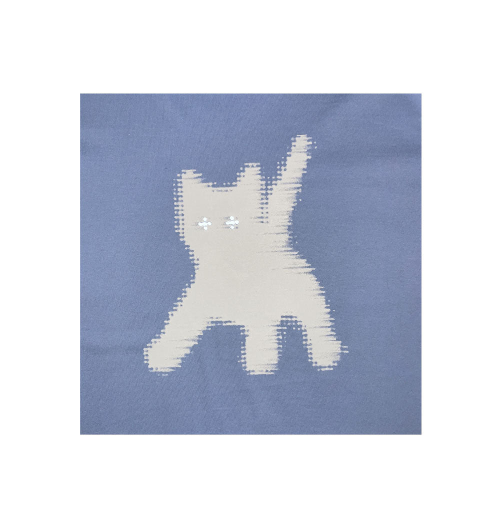 AEAE -  FLASHED CATS EYE CROP T-SHIRTS [SKYBLUE]