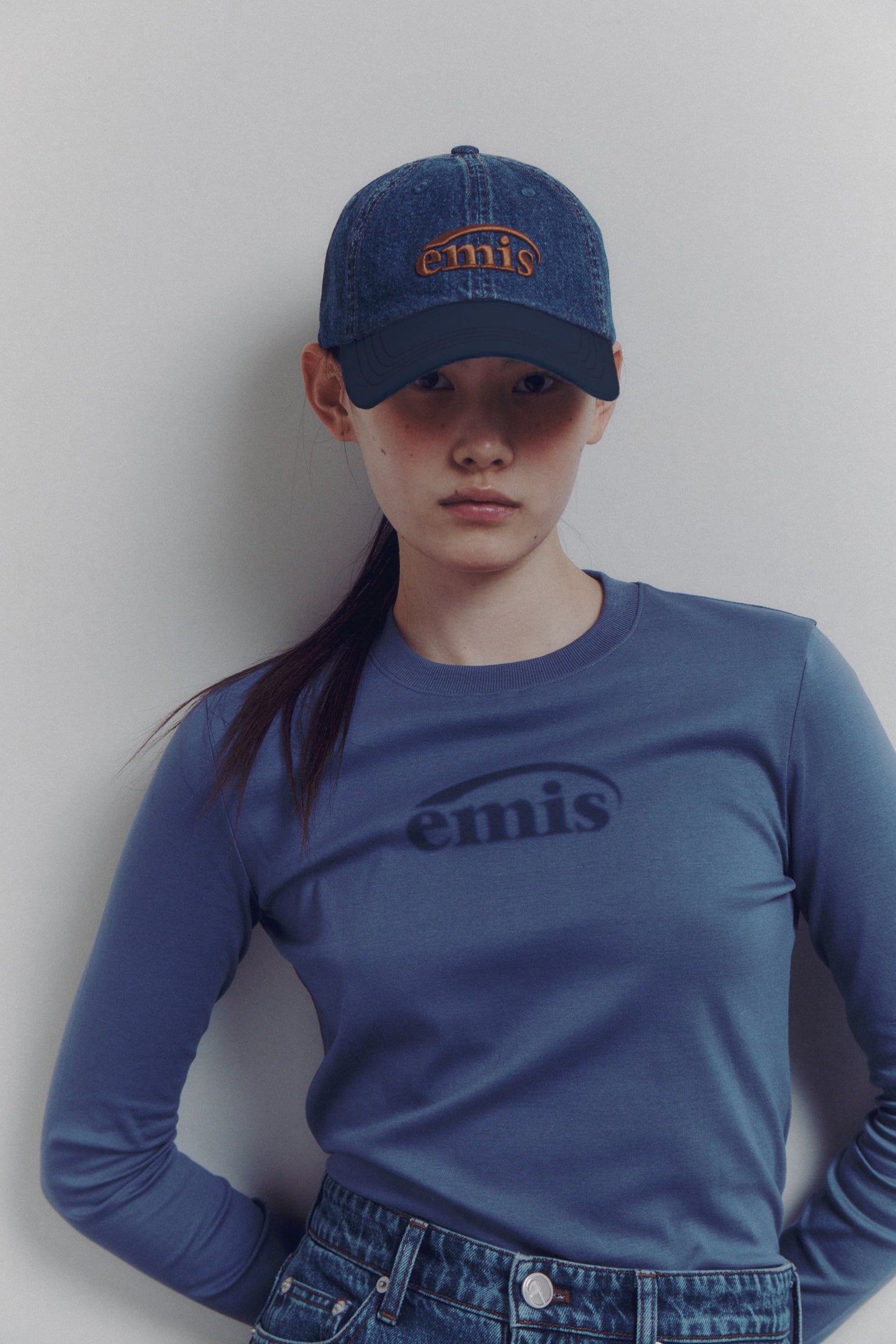 EMIS - WASHED DENIM BALL CAP-BLUE/NAVY