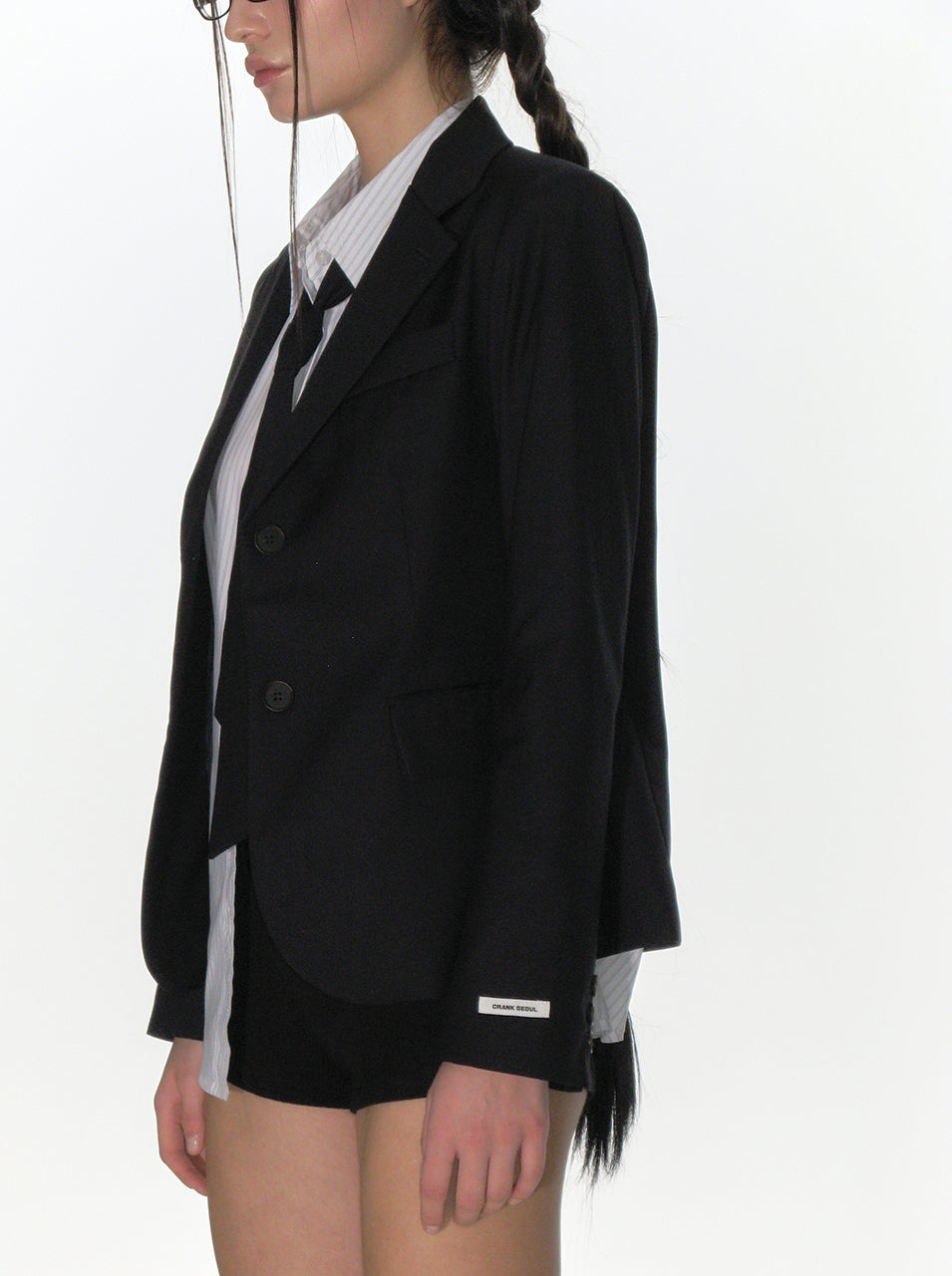 CRANK -  CLASSIC BLAZER & NECKTIE SET_DARK NAVY