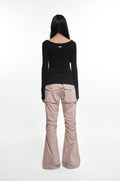 NACHE- EXPOSURE ZIP DETAIL PANTS (UNISEX) ROSE PINK