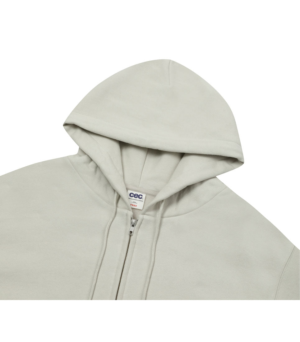 CHANCE CHANCE -  CEC ZIP-UP HOODIE SAND