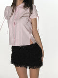 CRANK -  CANCAN FRILL MINI SKIRT_BLACK