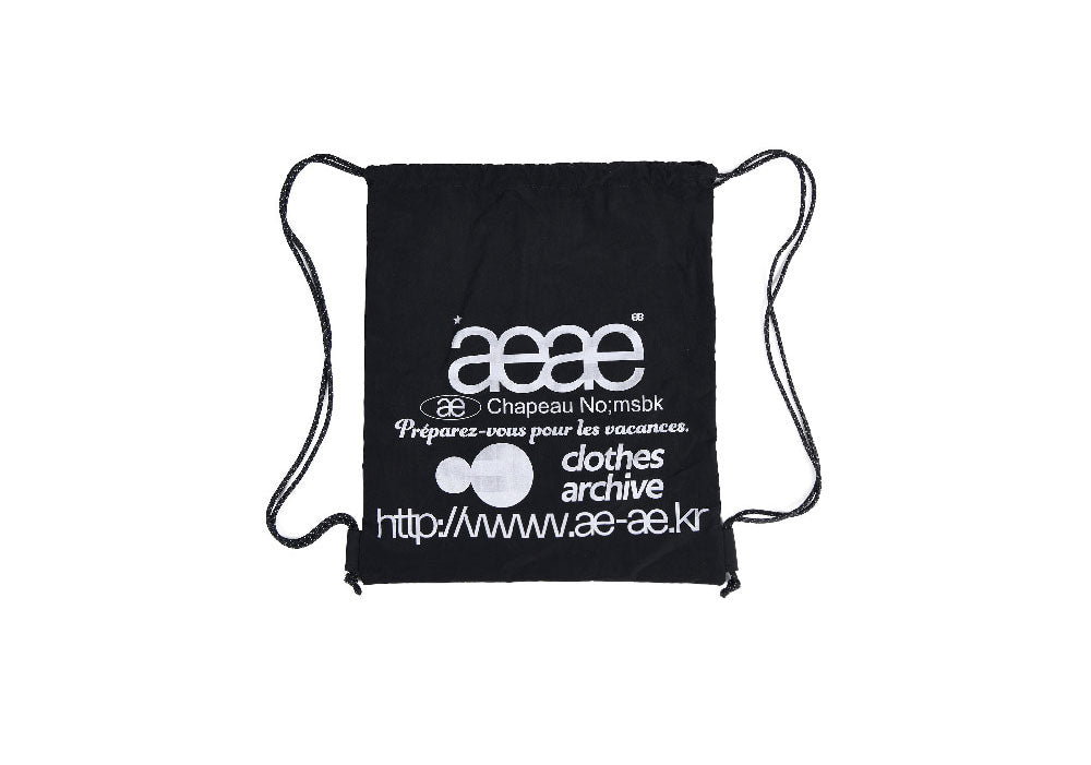 AEAE -  WEB LOGO GYM SACK - [BLACK]