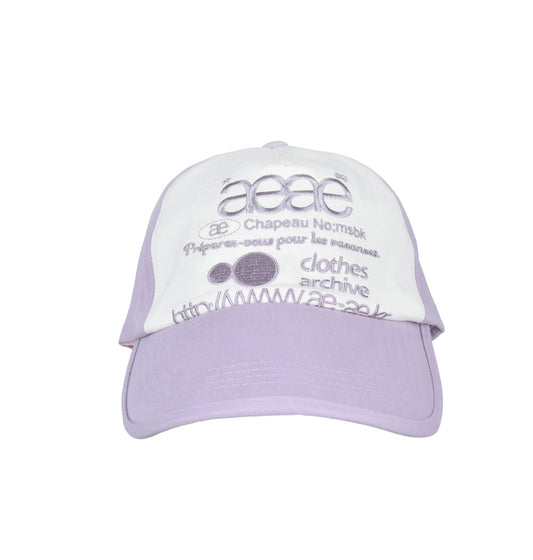 AEAE -  WEB LOGO 5 PANNEL BALL CAP - [LAVENDAR]