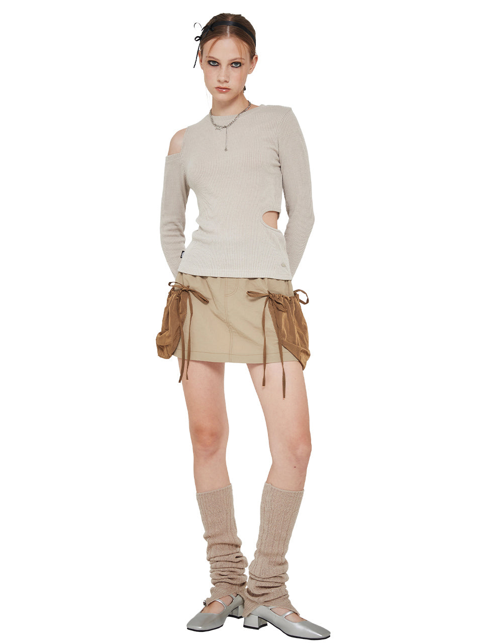 CRANK -  LONG KNIT LEG WARMER_BEIGE