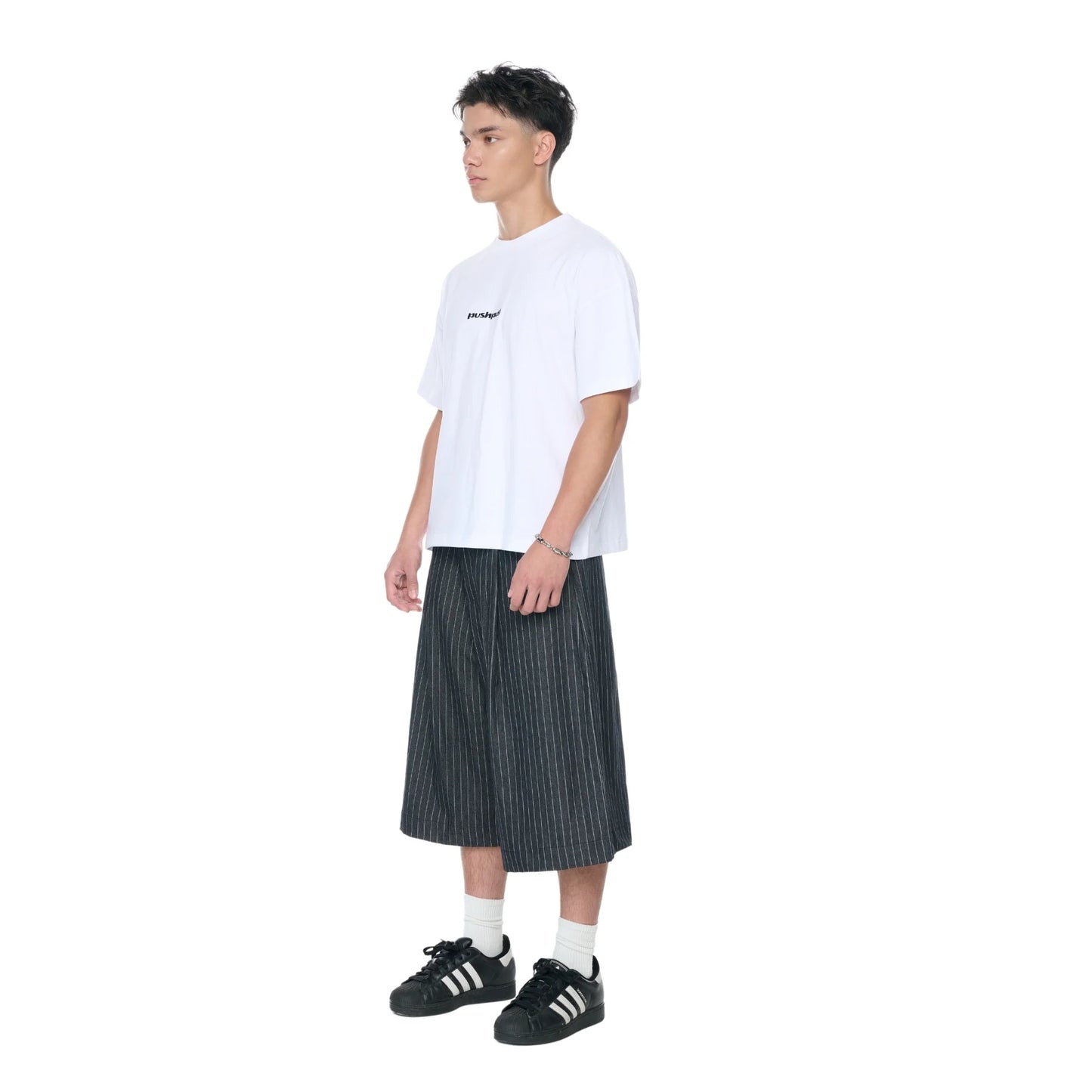 PUSH PUSH - PP PINSTRIPE JORT / Black