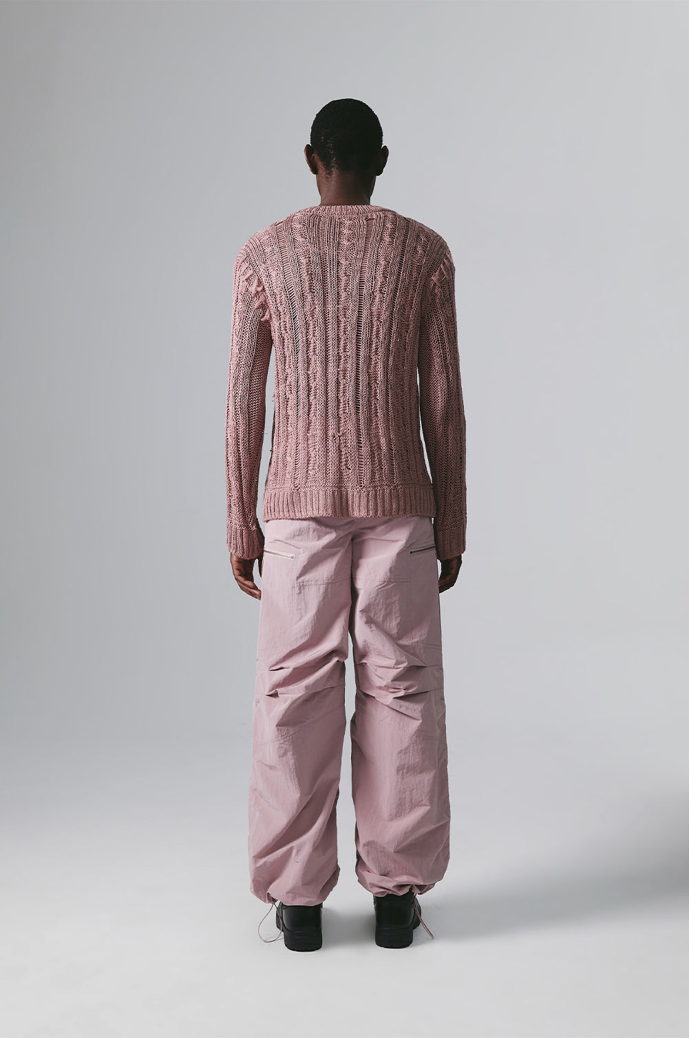 NACHE- PUCKERING JOGGER PANTS (UNISEX) ROSE PINK