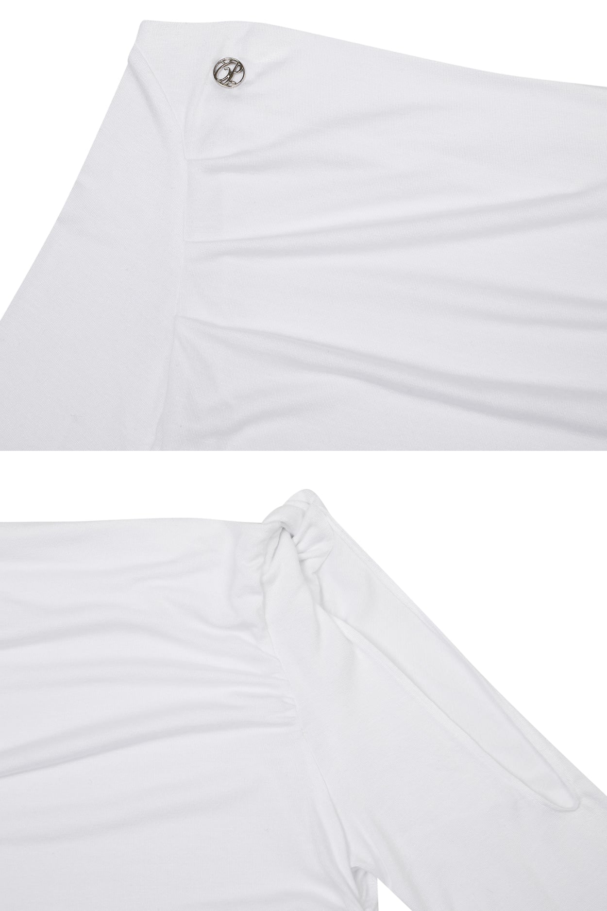 PAIN OR PLEASURE -  LYNN SHIRRING TOP white