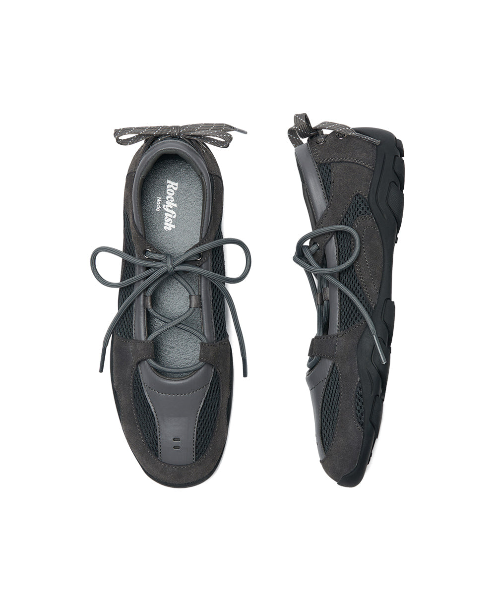 ROCKFISH WEATHERWEAR - NICOLE WEAVING LACEUP SNEAKERS V2 / CHARCOAL