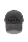 MATIN KIM - LOGO SCRAP BALL CAP IN CHARCOAL