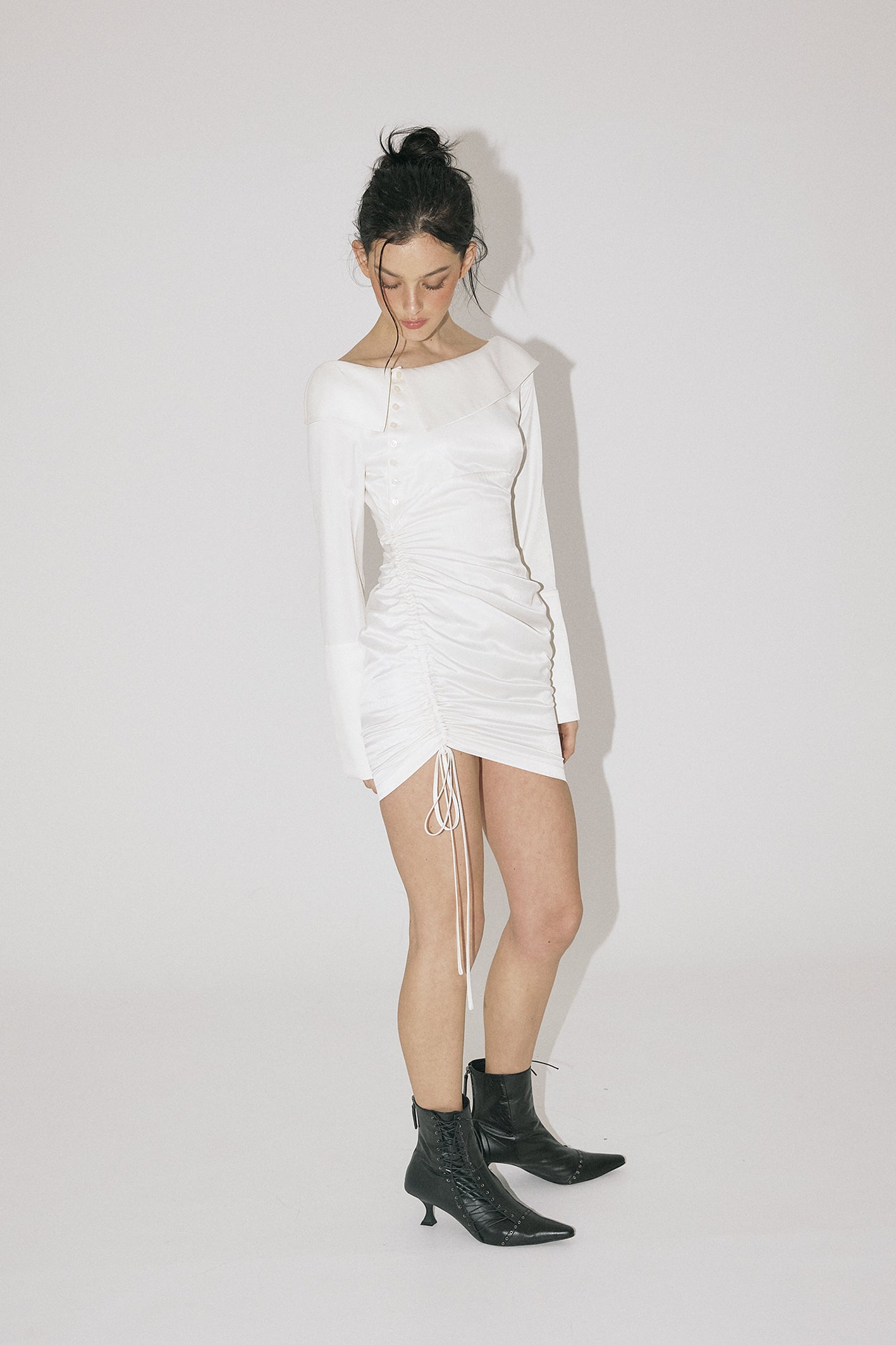 THREETIMES -  Celina dress Ivory