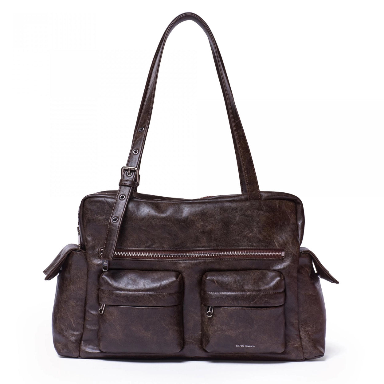 SAMO ONDOH - pocket utility bag L baked moca