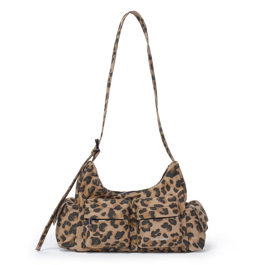 SAMO ONDOH -pocket mug bag M denim leopard