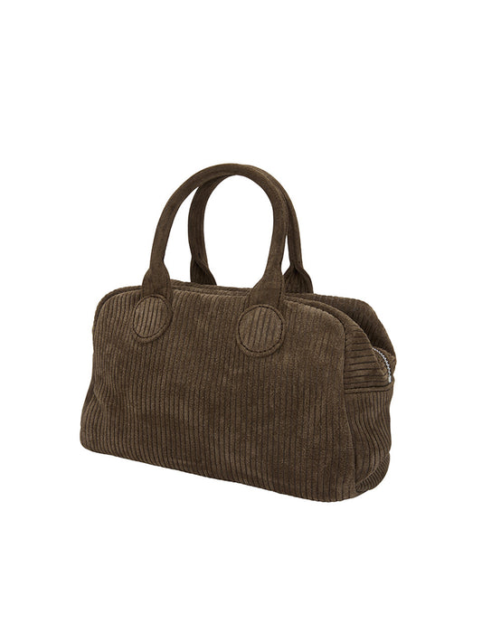 MARGESHERWOOD -SOFT BOWLING BAG_cocoa corduroy suede