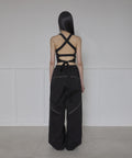 FLAREUP - Asymmetrical Wide Pants / Black