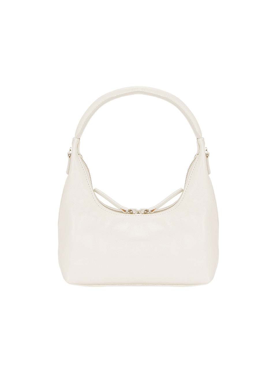 MARGESHERWOOD - HOBO MINI+STRAP_cream glossy plain