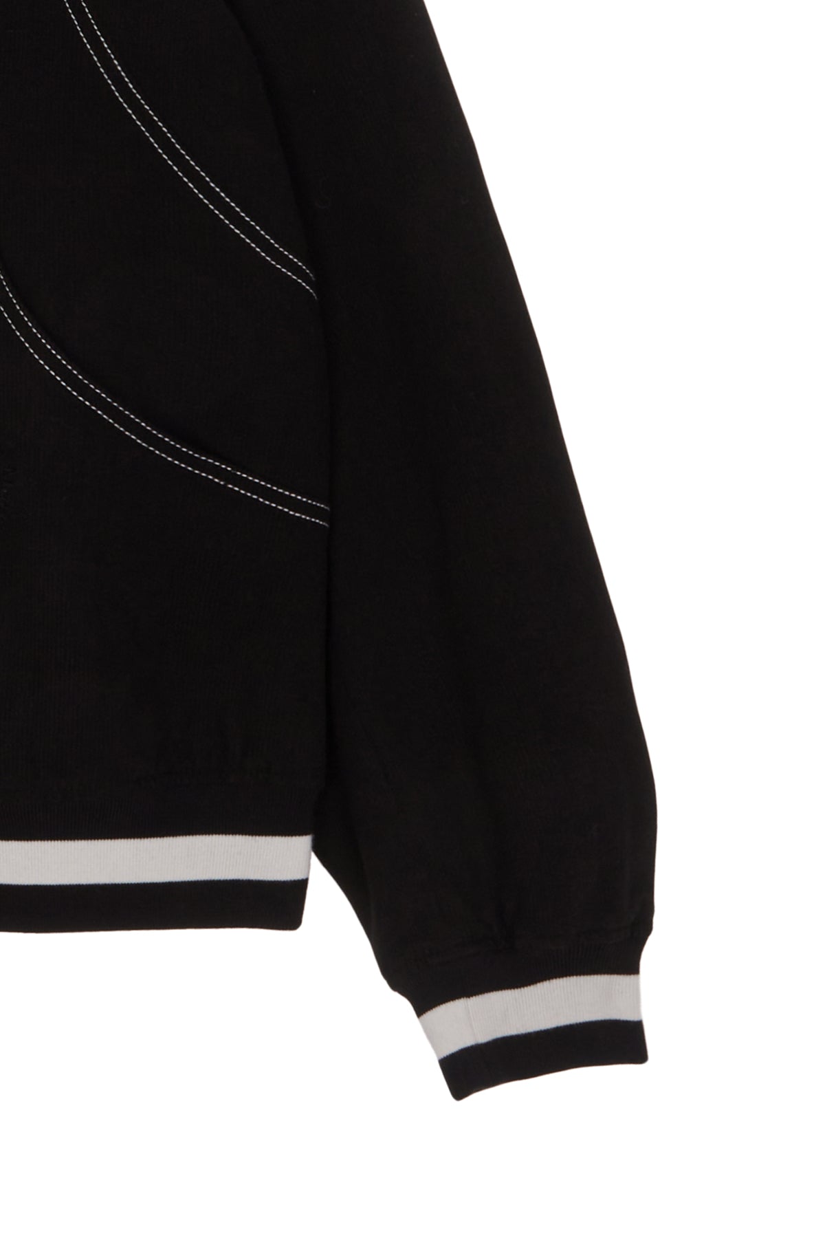 MATIN KIM -  STITCH VARSITY JUMPER IN BLACK