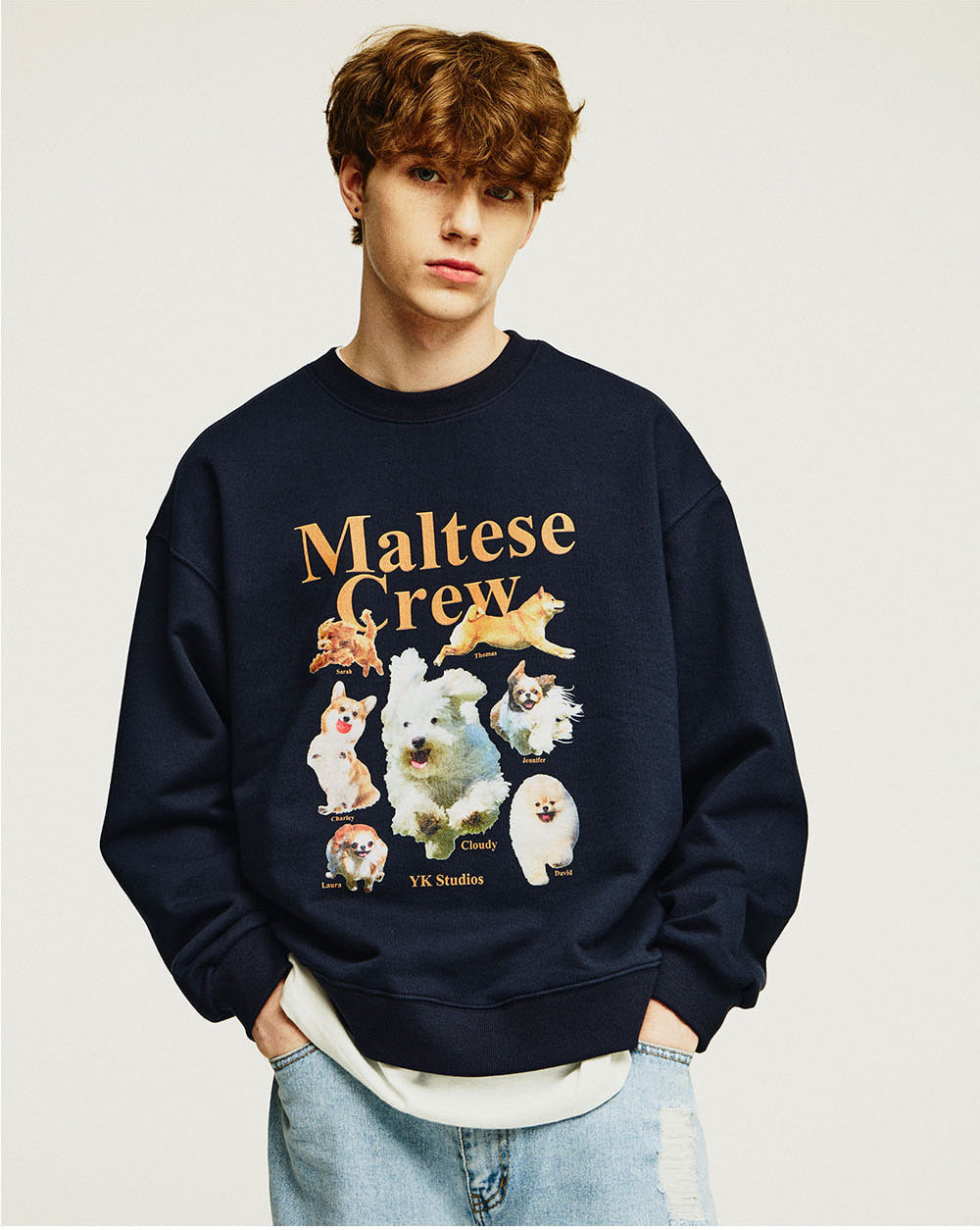 WAIKEI -  Maltese crew sweatshirts NAVY