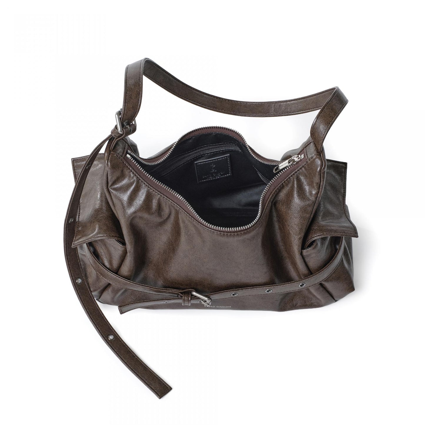 SAMO ONDOH - belt mondo bag M veg cocoa